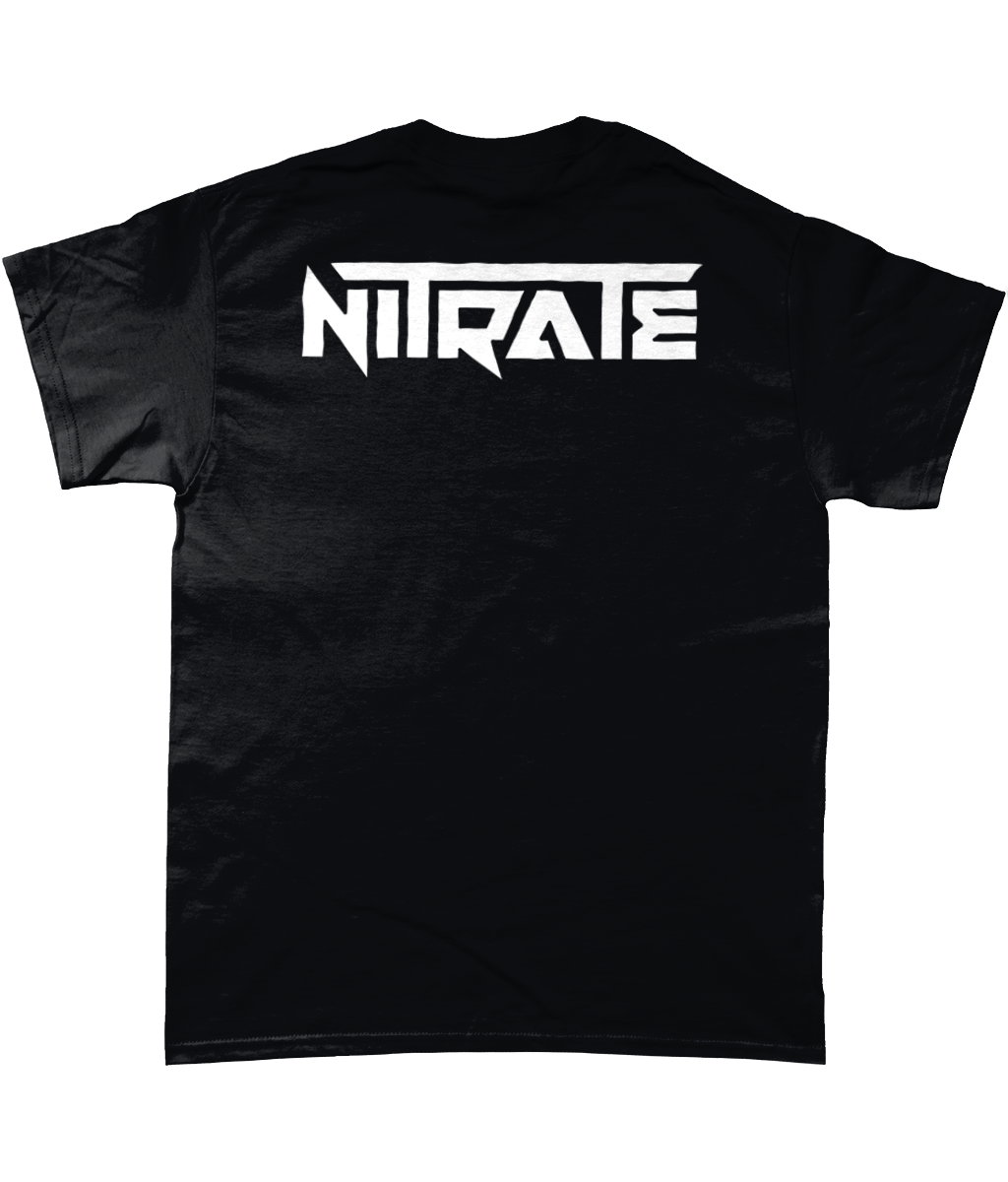 GD01-DS: 50s Feel The Heat Design (Regular Fit Black T-Shirt) - Image 2