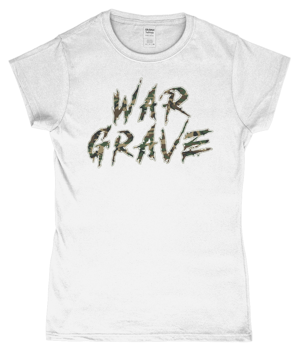 War Grave: Logo White T-Shirt (Ladies Fit)