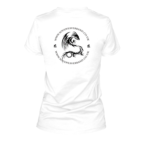 Soulweaver: Logo Design Ladies White T-Shirt - Image 2