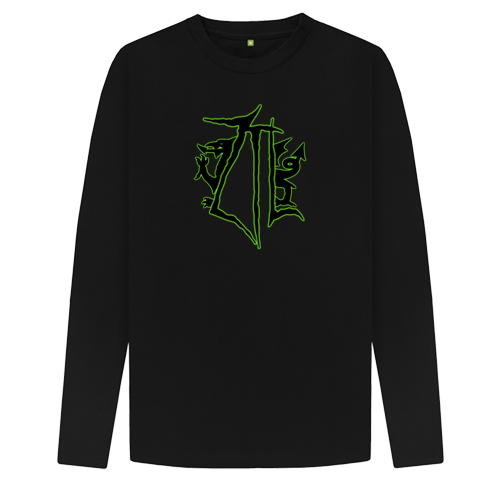GD11-SS: ZtL Dragon Logo Design (Long Sleeve Black T-Shirt)