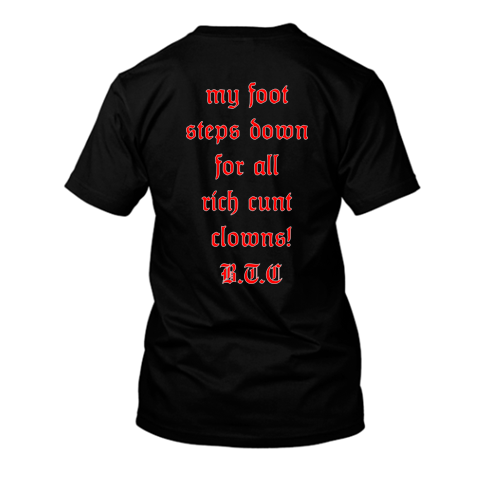 GD01: Double Side - My Foot Steps Down - Black T-Shirt - Image 2