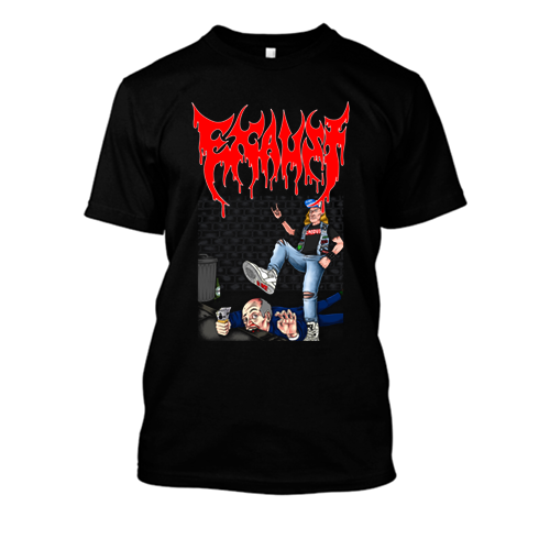 GD01: Double Side - My Foot Steps Down - Black T-Shirt