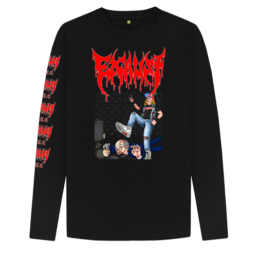 GD11: Double Side - My Foot Steps Down - Long Sleeve Black T-Shirt