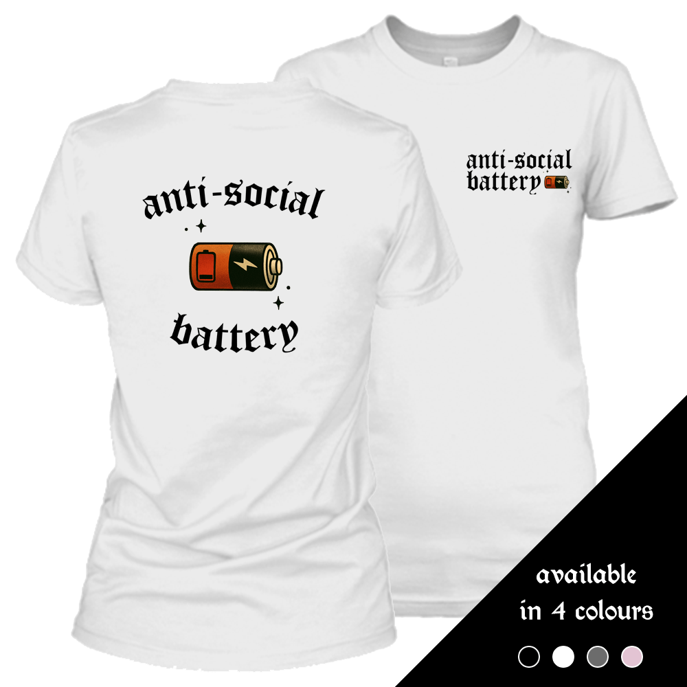 GD95-DS (White) Anti-Social Battery - FRONT+BACK2