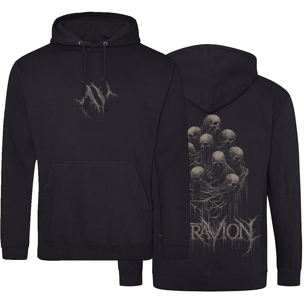 GD57-DS: AV Logo Design (Black Pullover Hoodie)